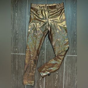 PixieLane gold glitter leggings brand new size 6